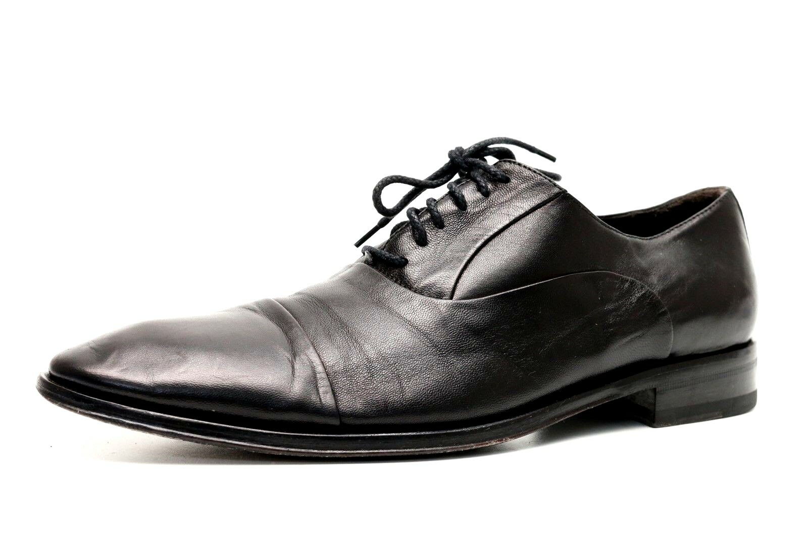 SAOLA Scarpe Oxford uomo BRUNO MAGLI pelle nera tg. 9 $450