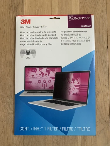 3M High Clarity Privacy Filter MacBook Pro 15 hcnap002 NEW Sealed