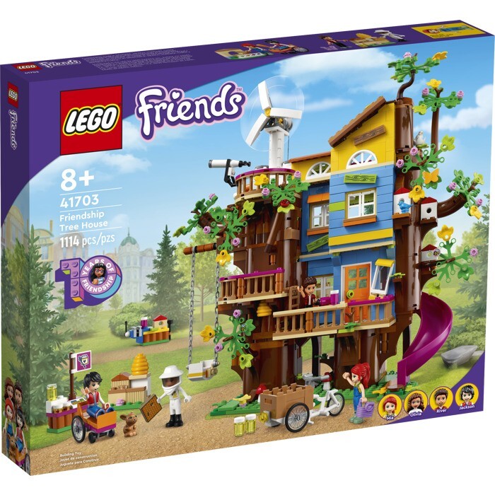 LEGO Friends 41703 cabane de l’amitié arbre jeu de briques et mini poupées Heartlake City