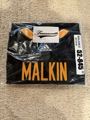 Pittsburgh Penguins Evgeni Malkin Pro Adidas Black 17-19 Hockey Jersey Auto  W CO