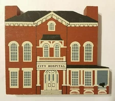 Cats Meow Village 0606-00 Series VI 1988 City Hospital Wooster Ohio Retired READ