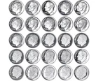 1992-2024 S Roosevelt Dimes 90% Silver Gem DCam Proof Run 33 Coin Set