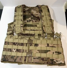 Opsgear Tactical Molle Vest  With Rear Plate Carrier Camo NEW