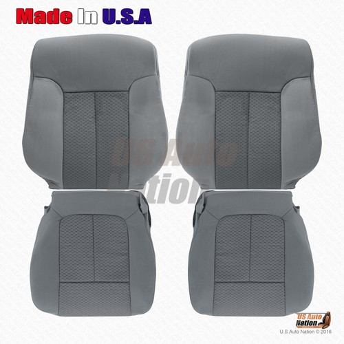 2011 - 2014 Ford F150 Front Driver Passenger Cloth Replacement Seat Cover Gray - Picture 9 of 9