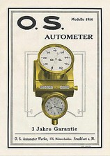 O.S. Autometer Modelle 1914 Tachometer Frankfurt am Main Plakat A2 275