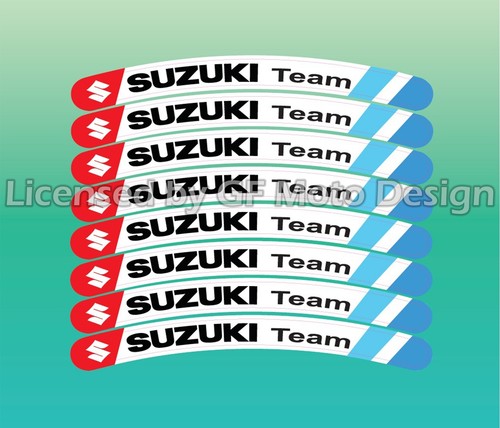Suzuki Team GSX-R 600 750 1000 gsxr 8x Wheel Decals Rim stickers Stipes /240 - Bild 2 von 2