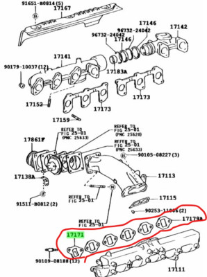 Toyota GENUINE Land Cruiser 70 80 100 1HZ 1HD Series Intake