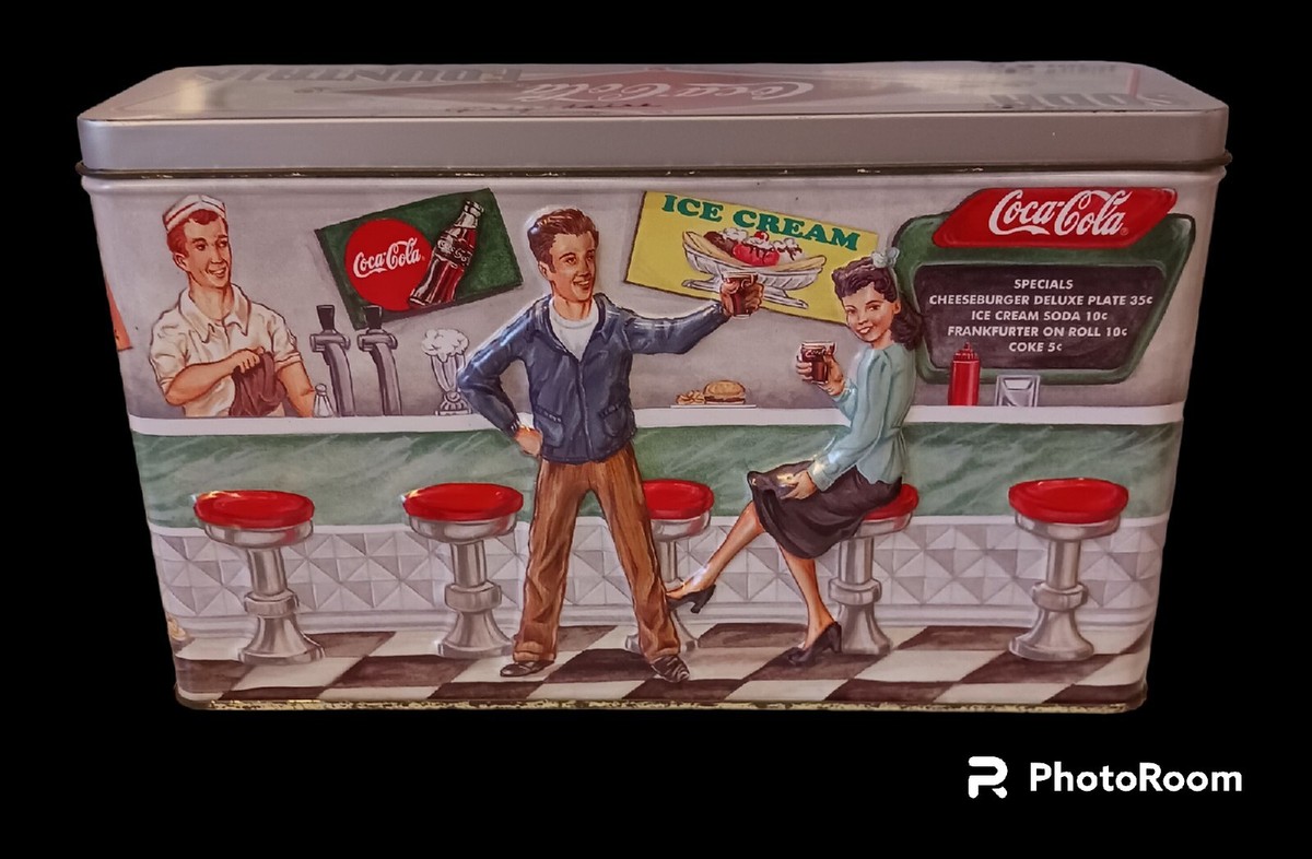 Vintage Assorted 1990's Coca-Cola Coke Collectors Tins Guitar Race Car Diner