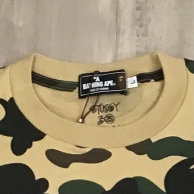 BAPE × stussy 30th Anniversary World Tour T-shirt 1st camo A 