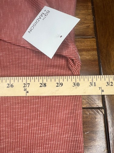 89° + Maglione donna Madison rosso ruggine a righe collo cappuccio medio - Foto 7 di 11