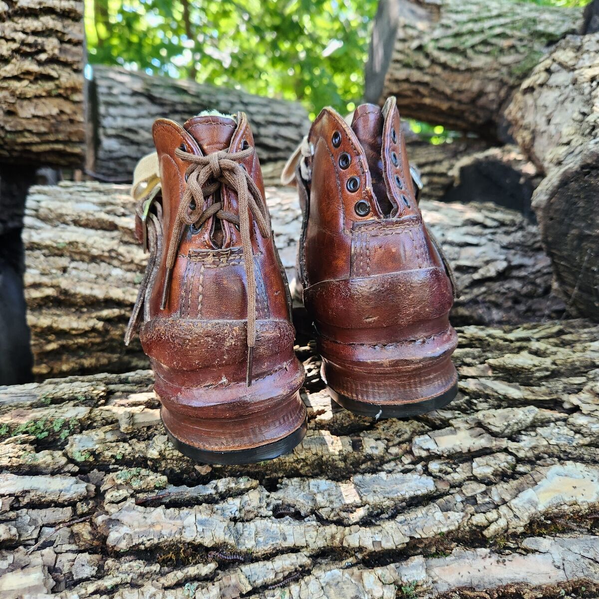 RARE 1930s Vintage Chippewa Shoes Steel Wood Platform Sole RARE 1930s Vintage Chippewa Shoes Steel Wood Platform Sole