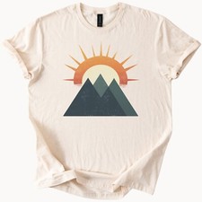 Mountain Sunrise Shirt Unisex Graphic T-Shirt Nature Outdoors Adventure Top