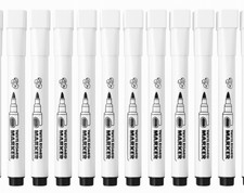 Whiteboard Markers Pens Pack of 12 BLACK Dry Erase Non-Toxic Easy Wipe
