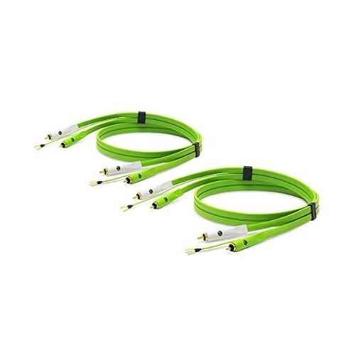 Oyaide NEO d+RCA for TurnTable classB Duo Cable Green 1.0m 3.3ft Pair 2 Set NEW - Picture 1 of 3