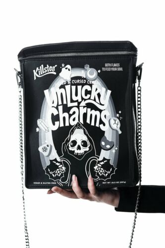 Killstar Unlucky Charms Cereal Grim Reaper Punk Gothic Backpack Purse KSRA001618 - Afbeelding 1 van 6