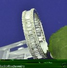 2.30 ct 18k Solid White Gold Baguette Eternity Band Natural Diamond Ring  Size 6 — photo 2