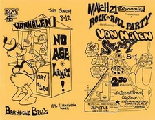 Van Halen Concert Flyer 1975 International Casino / Barnacle Bills - Double F...
