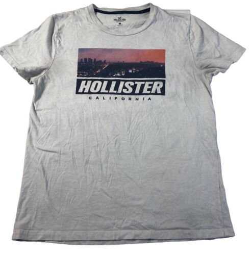 Hollister california black floral t shirt size medium 100% cotton