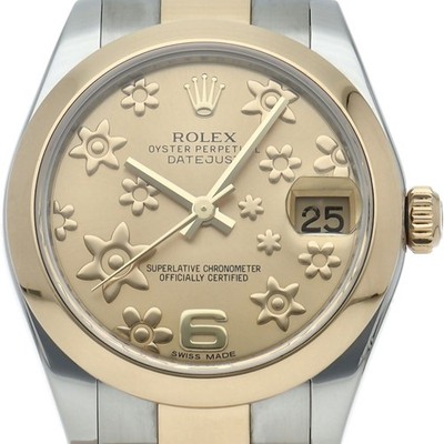ROLEX Datejust 31 Jungenuhr Oyster Flower Dial 178243(G) K18YG / Edelstahl S...