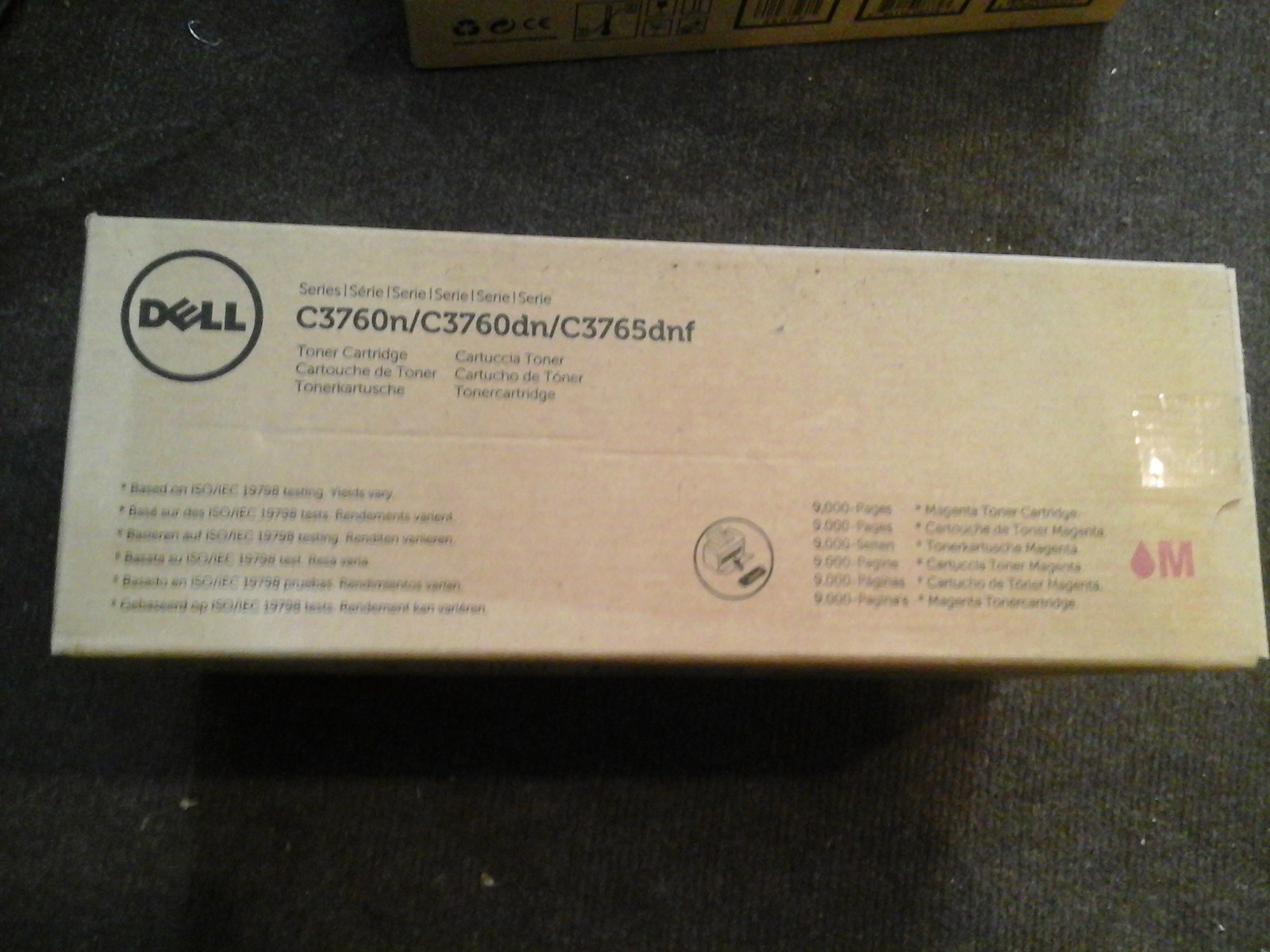 Genuine Dell XKGFP C3760N/C3760DN/C3765DNF Magenta Toner Cartridge Opened box