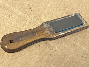 EZE-LAP Diamond Sharpening Stone Mounted on Wood handled tool Vintage