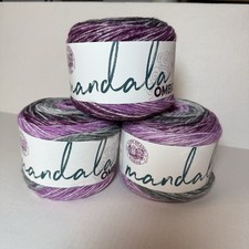 3 Skeins Lion Brand Mandala Ombre Yarn Joy New Acrylic 344Yds 5.3oz Each