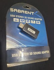 Sound Adapter, SABRENT USB STEREO 3D SOUND ADAPTER, USED, Good