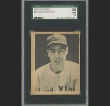 Joe DiMaggio 1939 Rookie Baseball Card in mint condition. rookie card picture