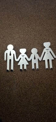 ''MIND READER'' ÜBER DER TÜR 8 HAKEN RACK FAMILIENDESIGN EDELSTAHL GUTER ZUSTAND