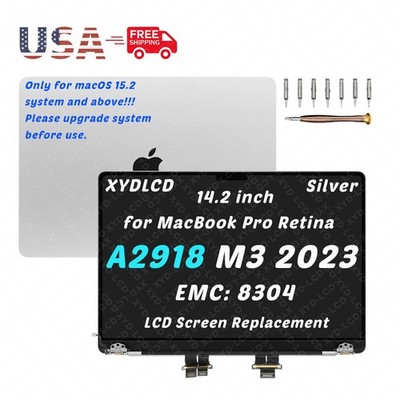14'' for MacBook Pro A2442 2021 EMC 3650 MKGP3xx/A MKGQ3xx/A LCD Screen Assembly.