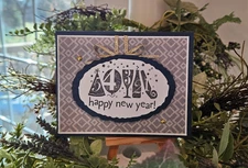 STAMPIN UP CARD KIT- HAPPY NEW YEAR  Makes 4-Set #25.547