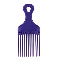 Vintage 1980s Large Purple Color Hair Pick Lift Comb 6.75 USA Patent 4345608