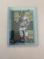 2025 Topps Chrome Update Adael Amador Aqua Wave Refractor #/199 RC Rockies