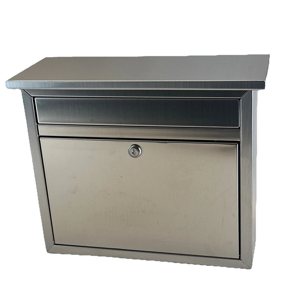 Architectural Mailboxes Maya Locking Wall Mount Stainless Steel Mailbox Medium - Image 2 of 4