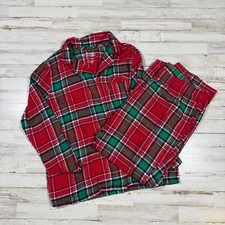 Jammies for Your Families Plaid Pajama Set Women's XL Red Green Cotton Sleepwear