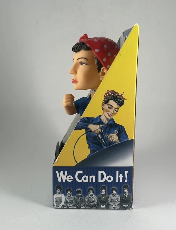 Rosie The Riveter "¡Podemos hacerlo!" Figura Cabeza Bobble por Archie McPhee ¡NUEVA! Foto 2 de 4