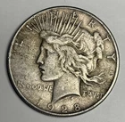 VF 1928-S Peace Silver Dollar, U.S. Coin $1 Very Fine