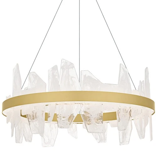 Quoizel PCAUR5030 Aurelia 30"W LED Abstract Ring Chandelier - Gold - Picture 1 of 12