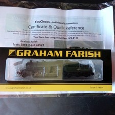 Graham Farish 372-625 Ivatt Class 2MT 2-6-0 #46521 BR Lined Green LC  DCC SOUND