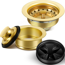 Norme 5 Pcs 3-1/2 Inch Kitchen Sink Drain Strainer Assembly Garbage Disposal Fla