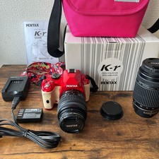 Good condition PENTAX K r digital single lens reflex camera with telephoto lens