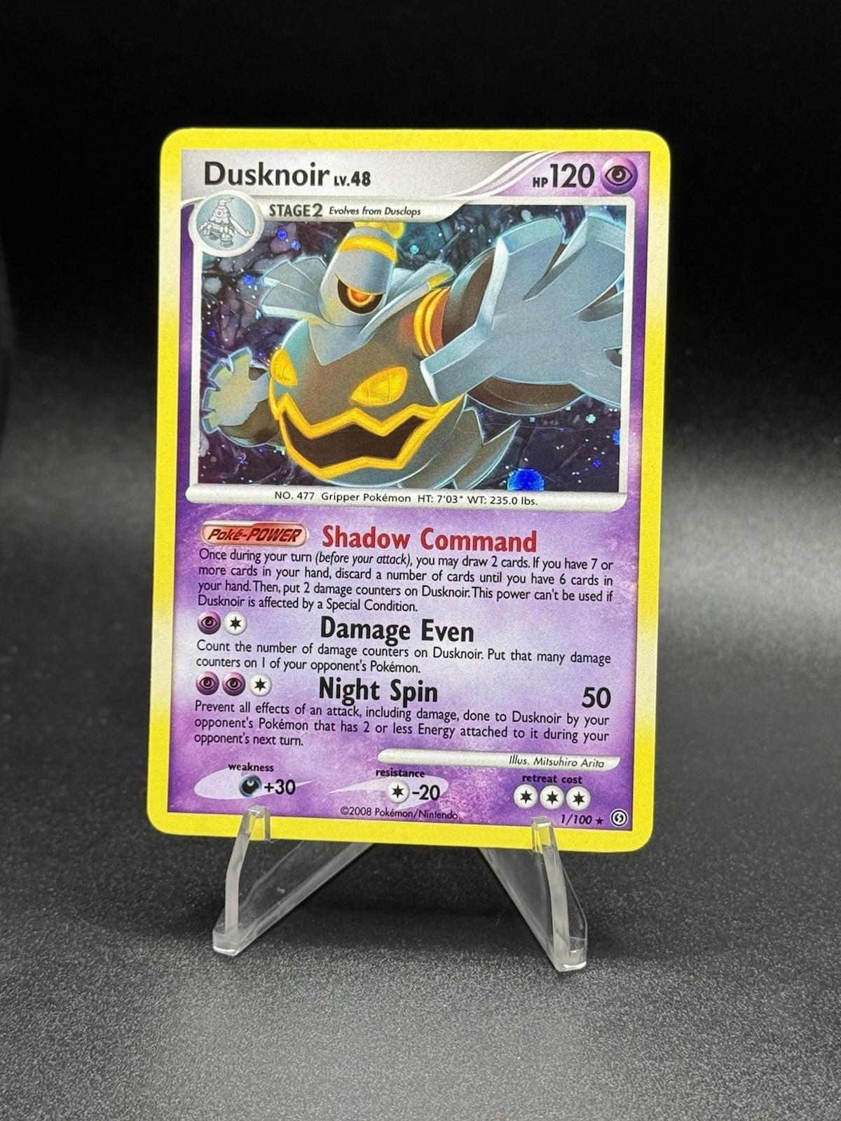 Pokemon Dusknoir 1/100 Stormfront Holo