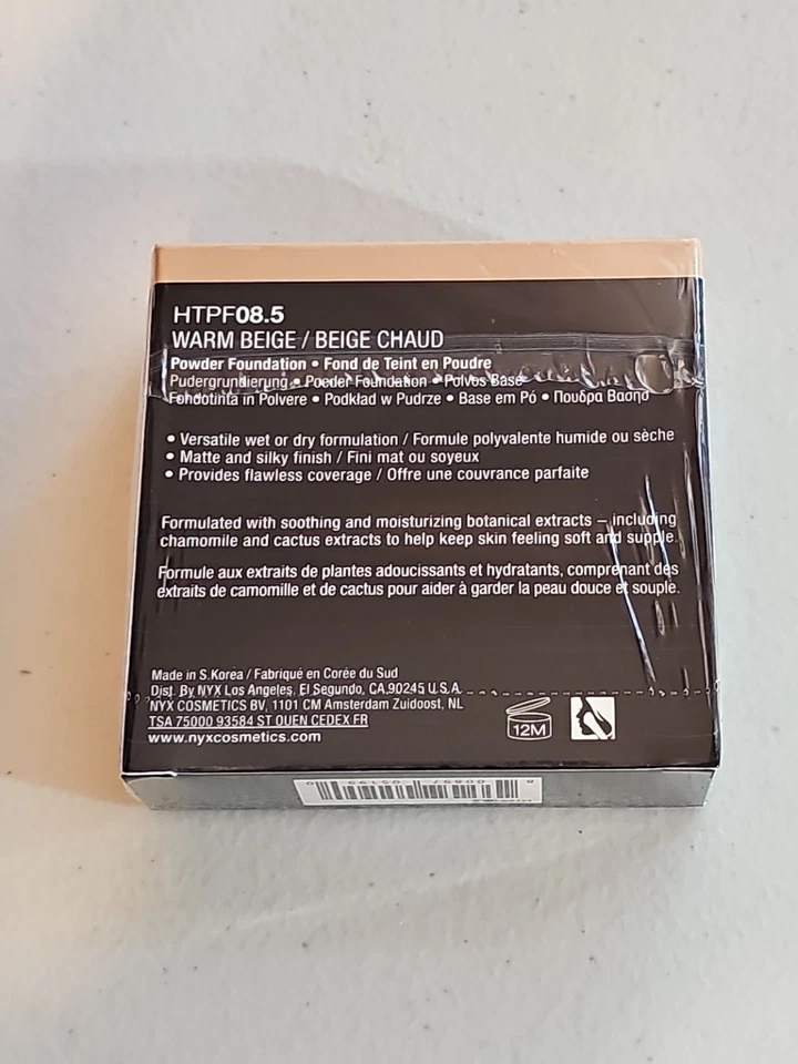 NYX Hydra Touch Powder Foundation Makeup Warm Beige HTPF 08.5 - NEW - Image 2 of 4