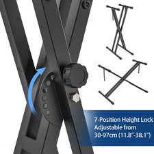 Keyboard Stand Electric Piano Stand Heavy Duty Double X Style Locking Straps