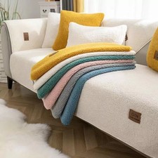 Winter Unifarben Sofabezüge Sofaschoner Sofaüberwurf Couchbezug Mat Rutschfest A