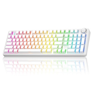 F99 Pro Wireless Mechanical Keyboard-Silent Version,BT5.0/2.4GHz/USB-C Hot Sw...