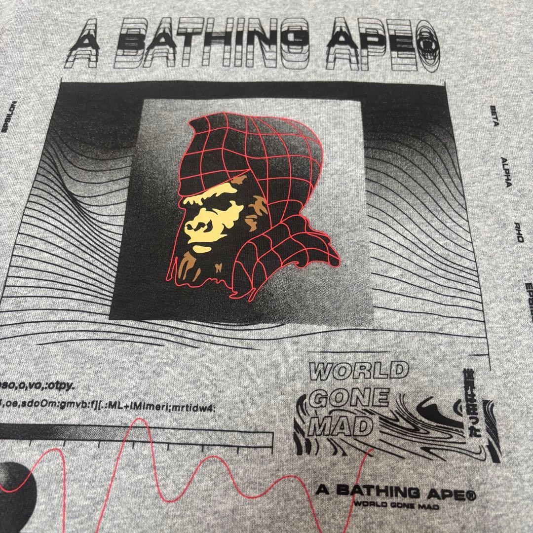 A Bathing Ape front and back print sweatshirt, loose silhouette, good quality thumbnail 11
