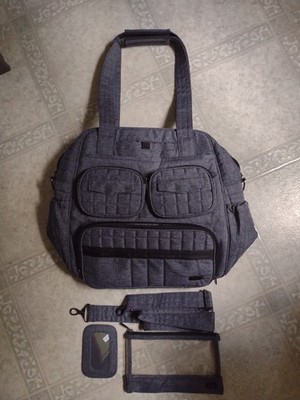 Lug Bustle Tote Crossbody Bag Gray Nylon RFID Carry-On Vegan Friendly NWOT