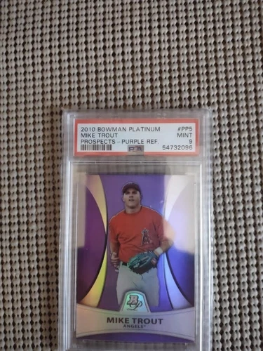 2010 bowman platinum mike trout prospects purple
