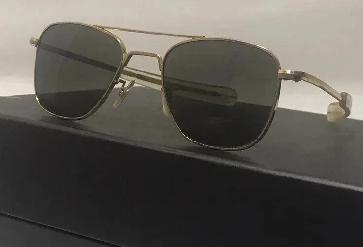 Randolph Engineering Vintage Gold Plated Aviator Sunglasses 5 1 2 USA